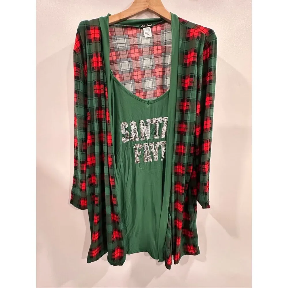 PJ Robe Set - Green/red - Picture 7 of 8